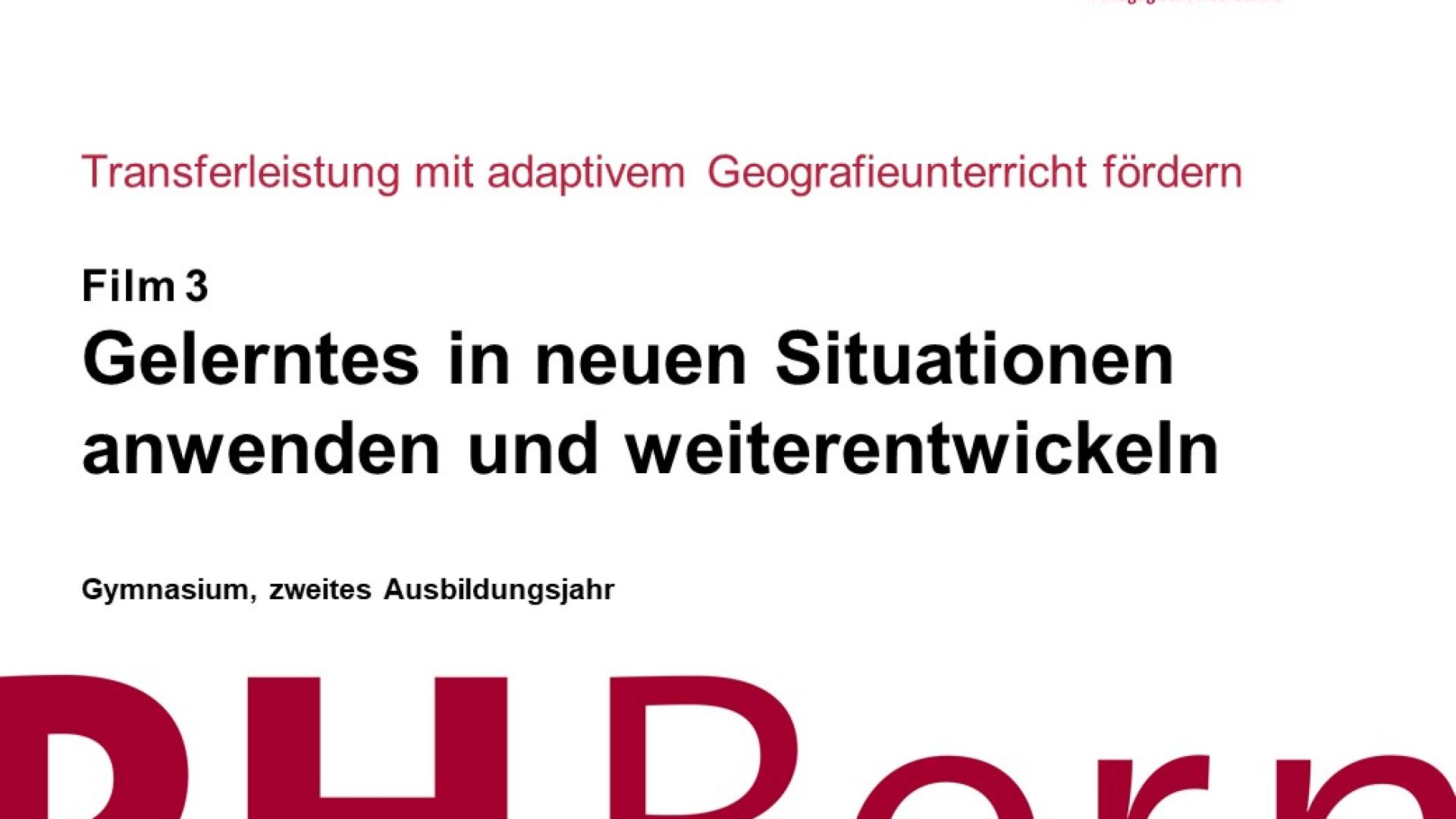 Gelerntes in neuen Situationen anwenden und weiterentwickeln