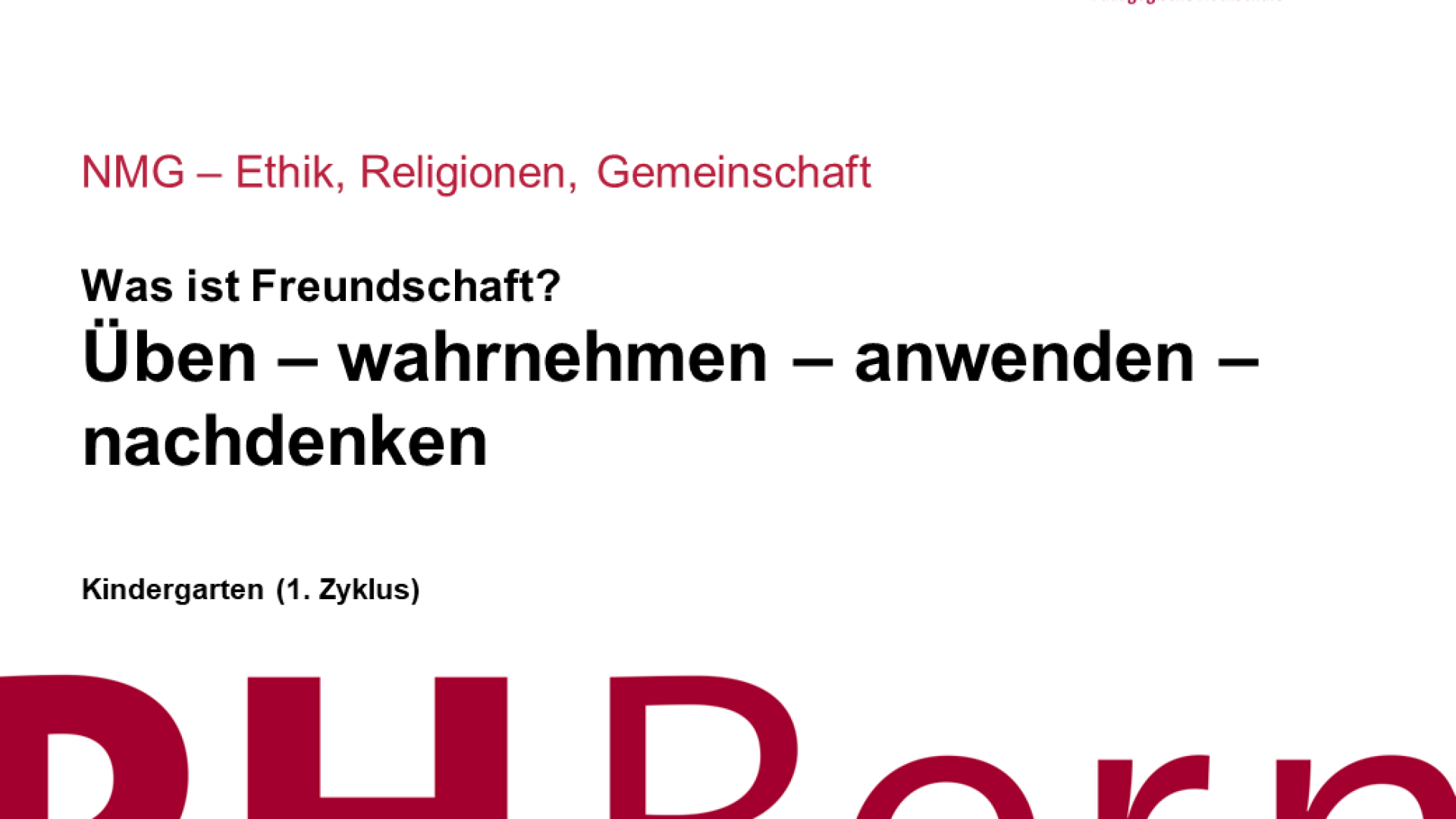 Üben – wahrnehmen – anwenden – nachdenken