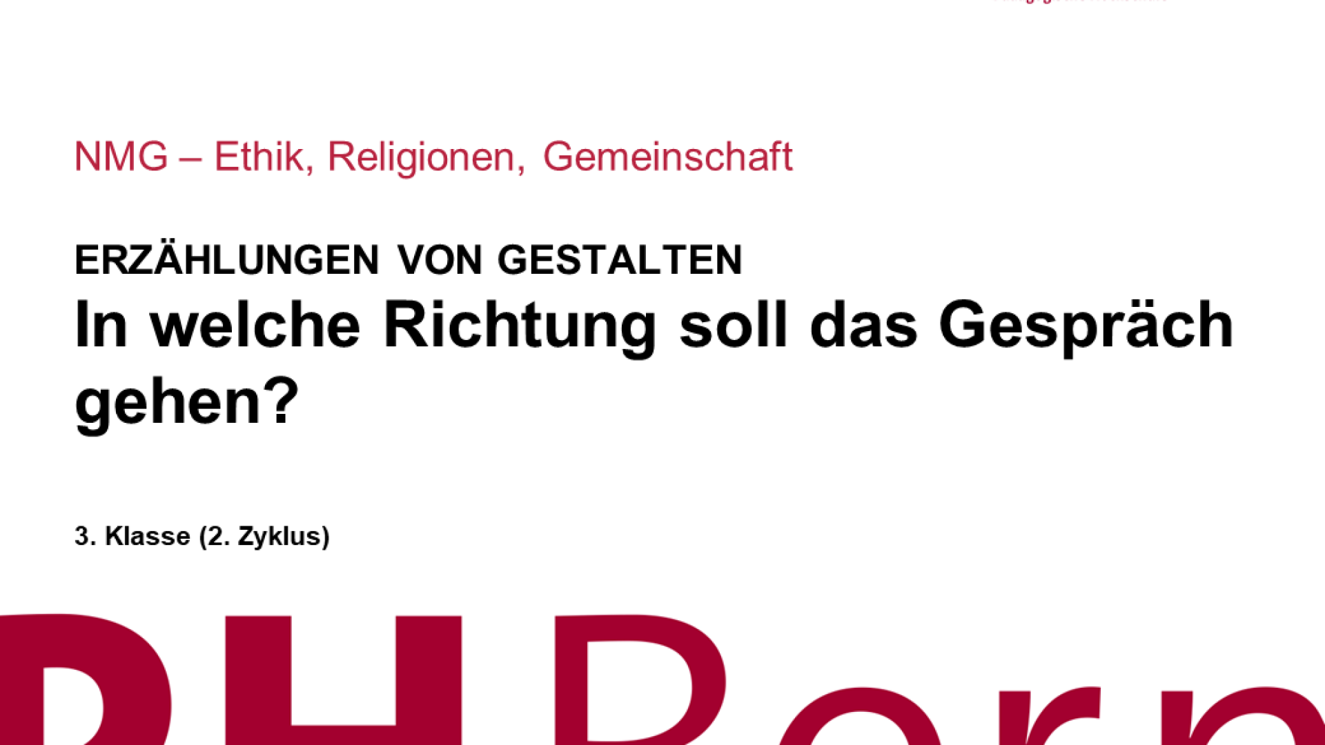 In welche Richtung soll das Gespräch gehen?