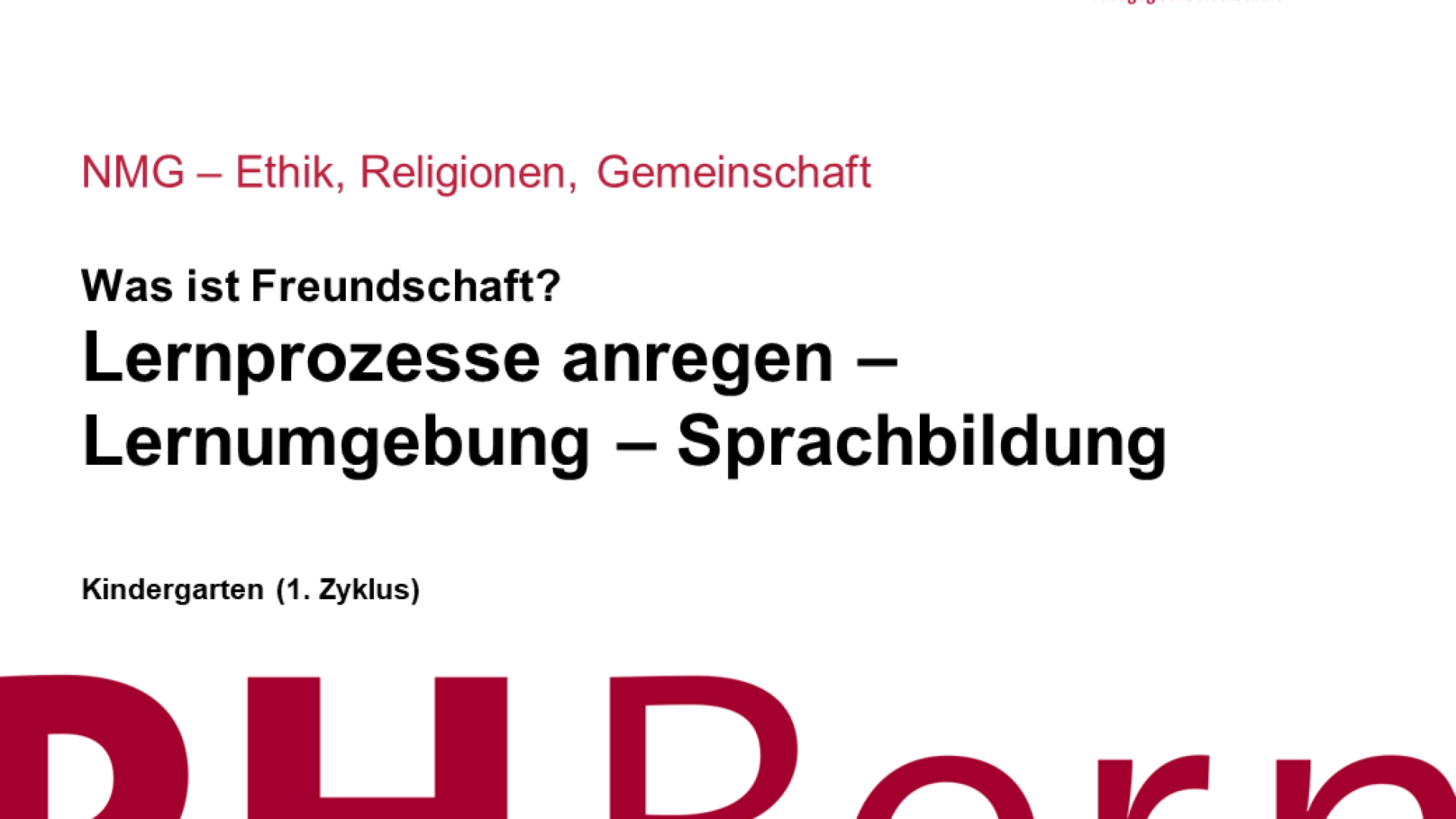 Lernprozesse anregen – Lernumgebung – Sprachbildung