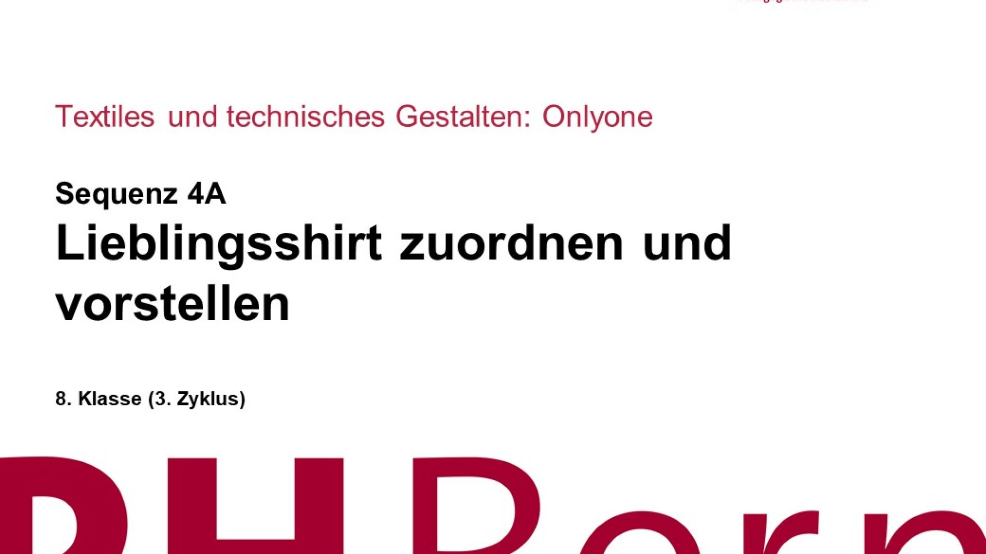 Lieblingsshirt zuordnen und vorstellen