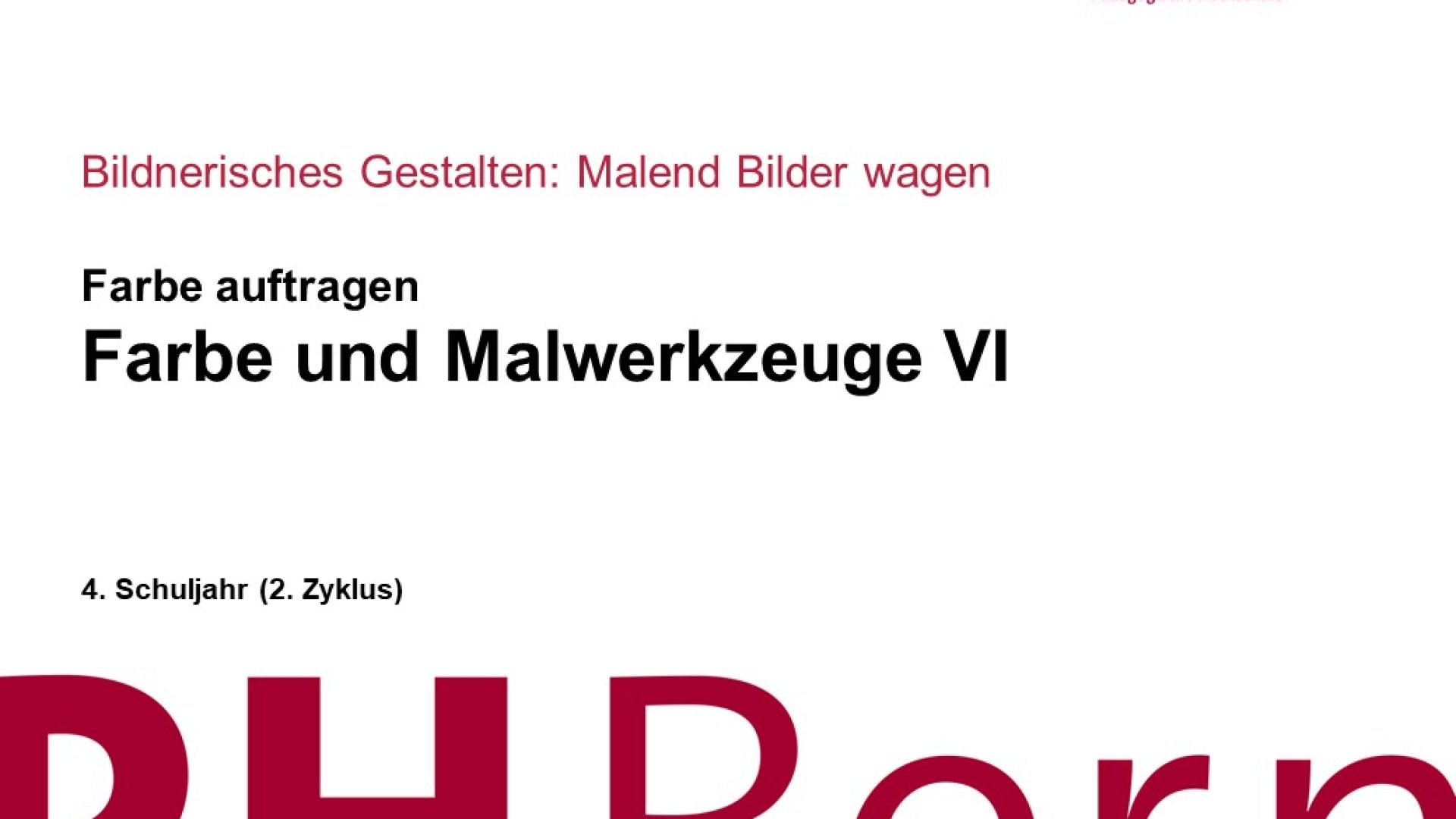 Farbe und Malwerkzeuge VI