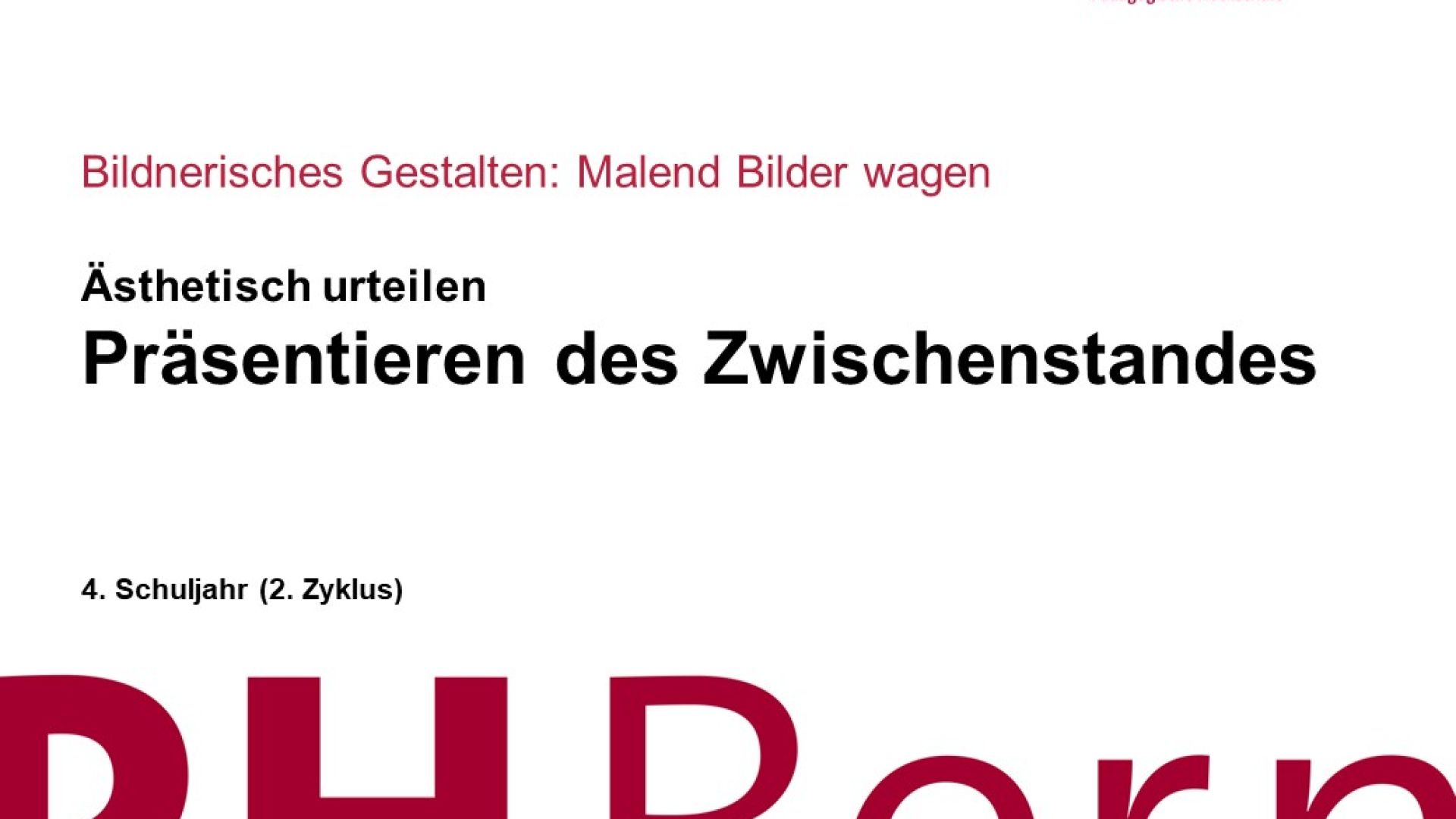 Präsentieren des Zwischenstandes