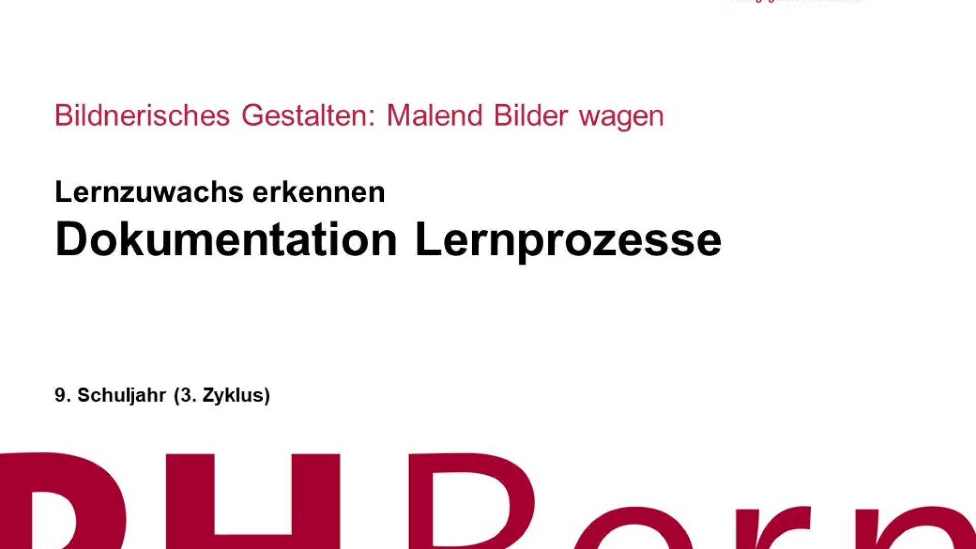 Dokumentation Lernprozesse