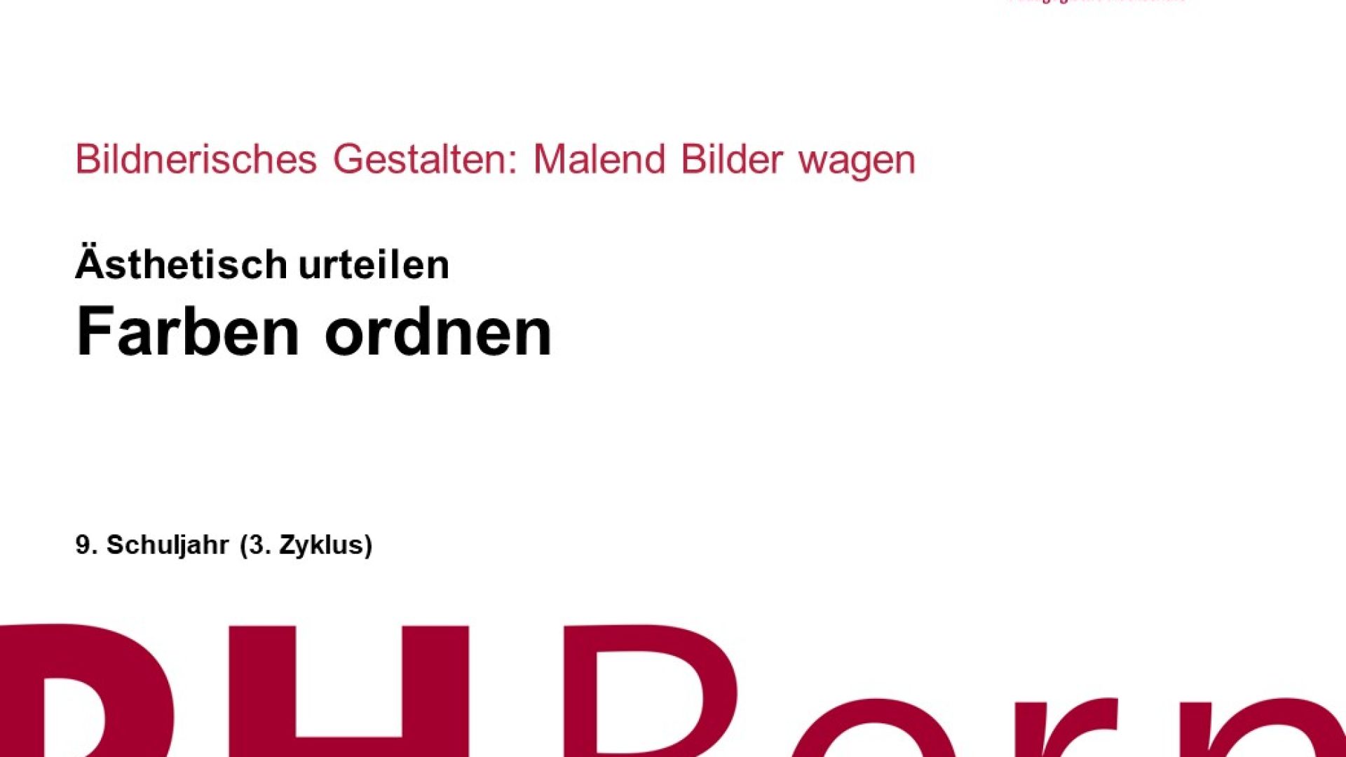 Farben ordnen II