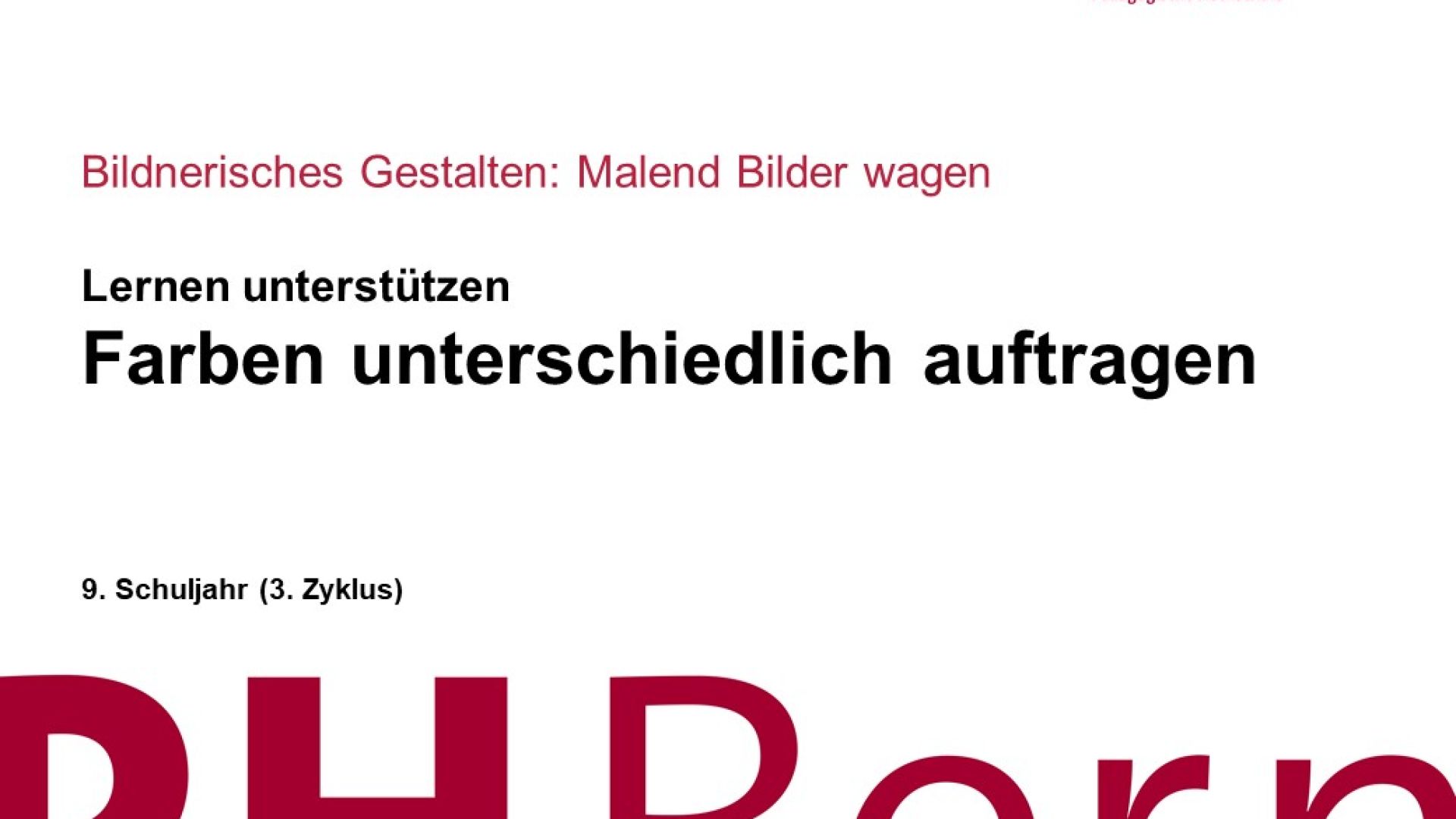 Farben unterschiedlich auftragen