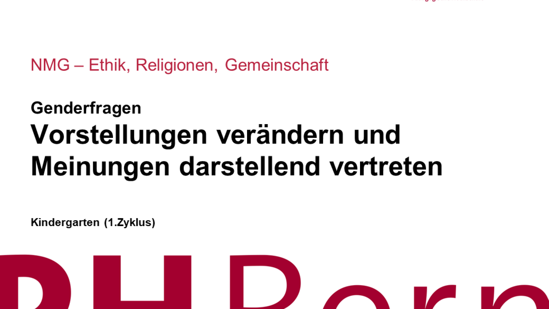 Vorstellungen verändern und Meinungen darstellend vertreten