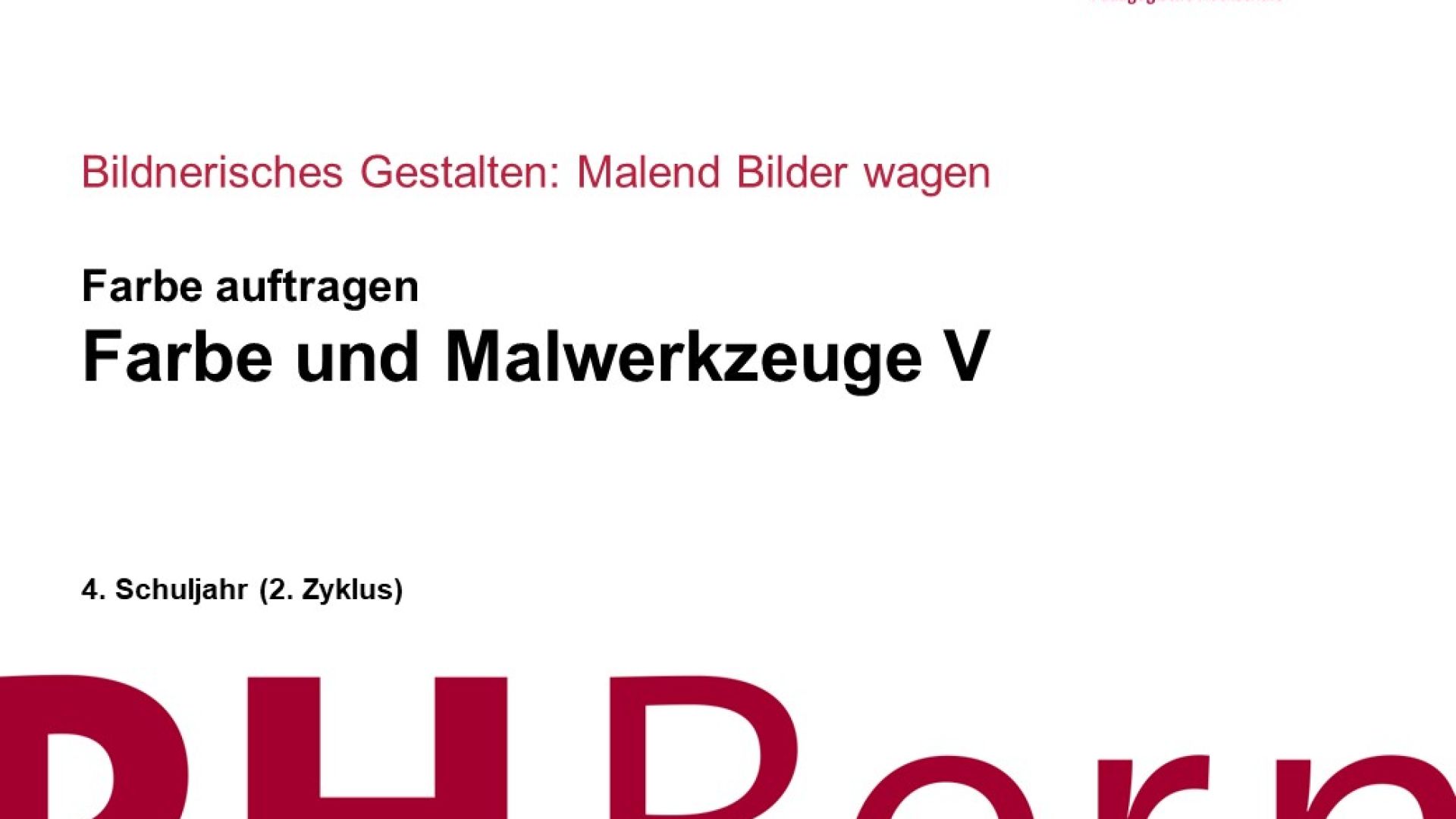 Farbe und Malwerkzeuge V
