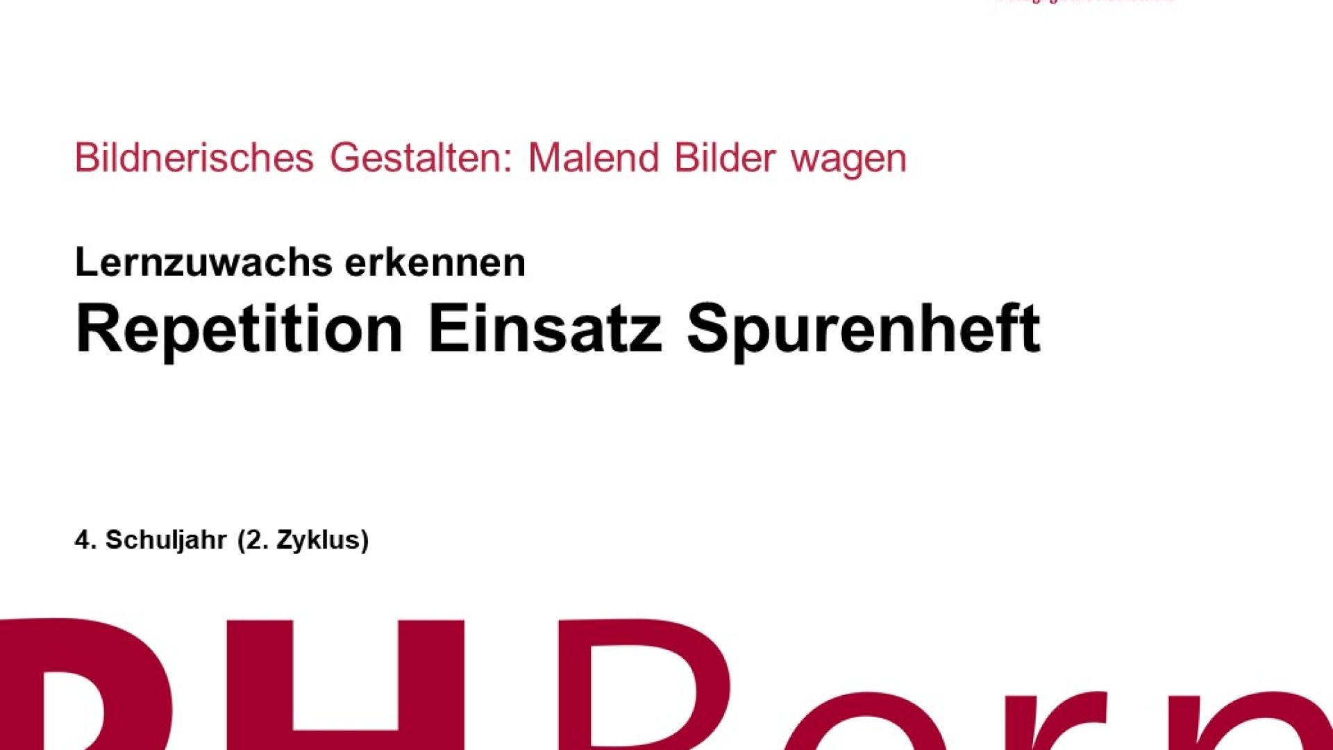 Repetition Einsatz Spurenheft
