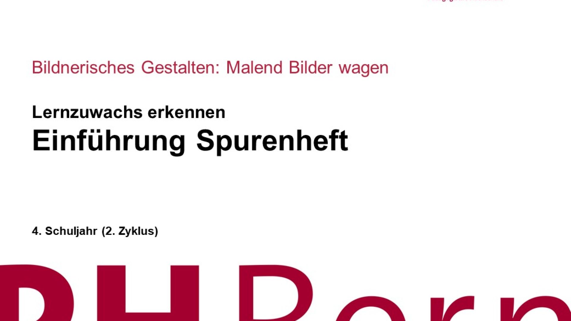 Einführung Spurenheft