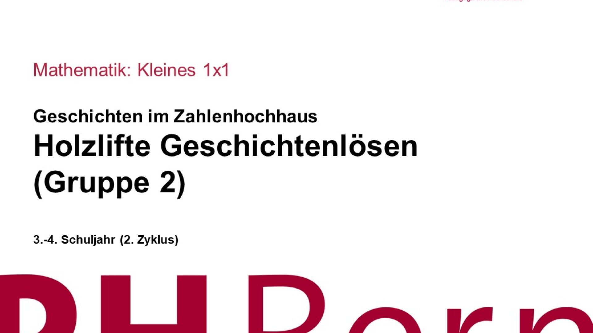 Holzlifte Geschichtenlösen (Gruppe 2)