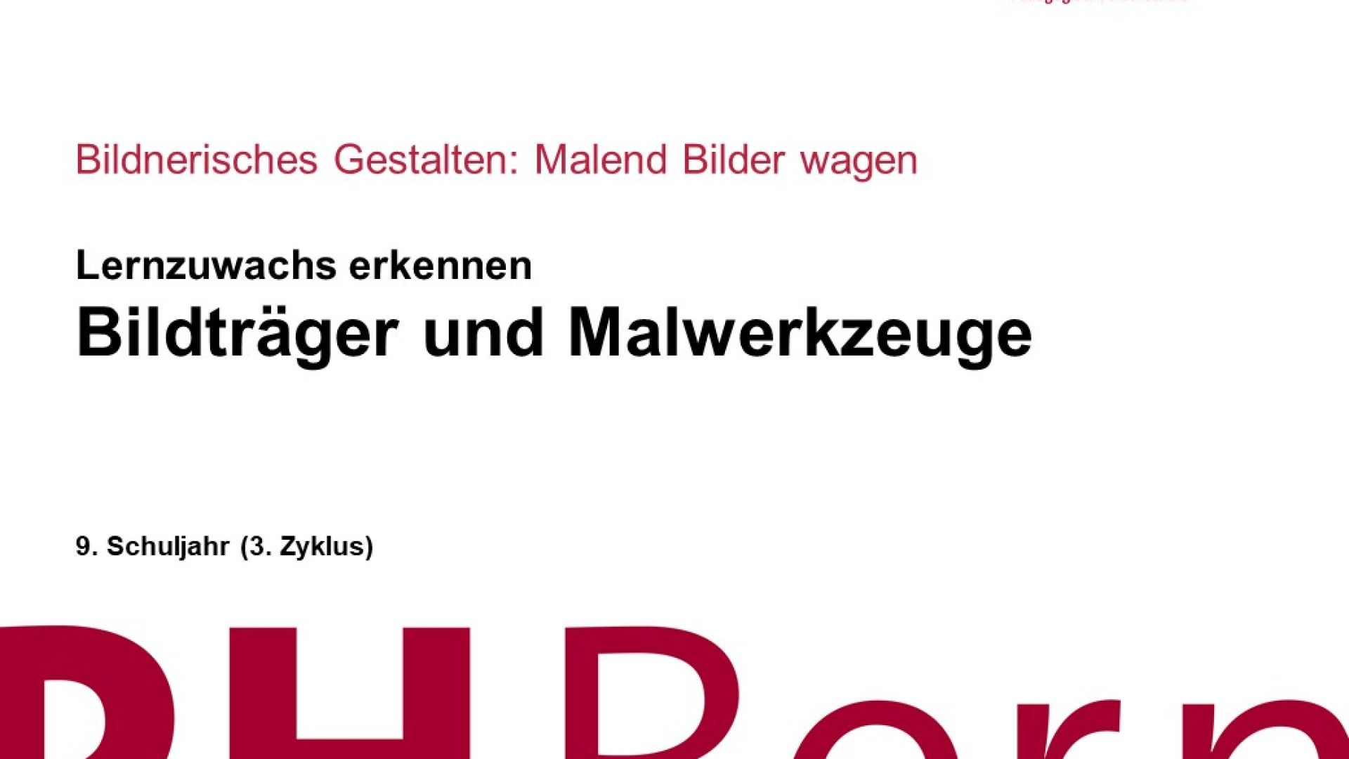 Bildträger und Malwerkzeuge II