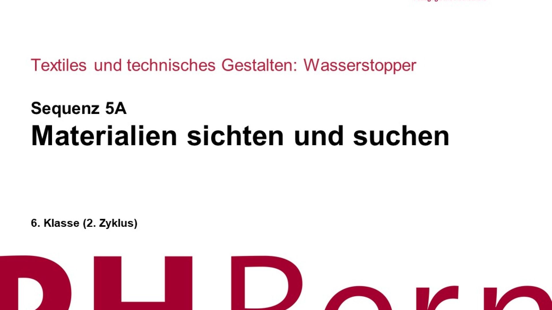 Materialien sichten und suchen