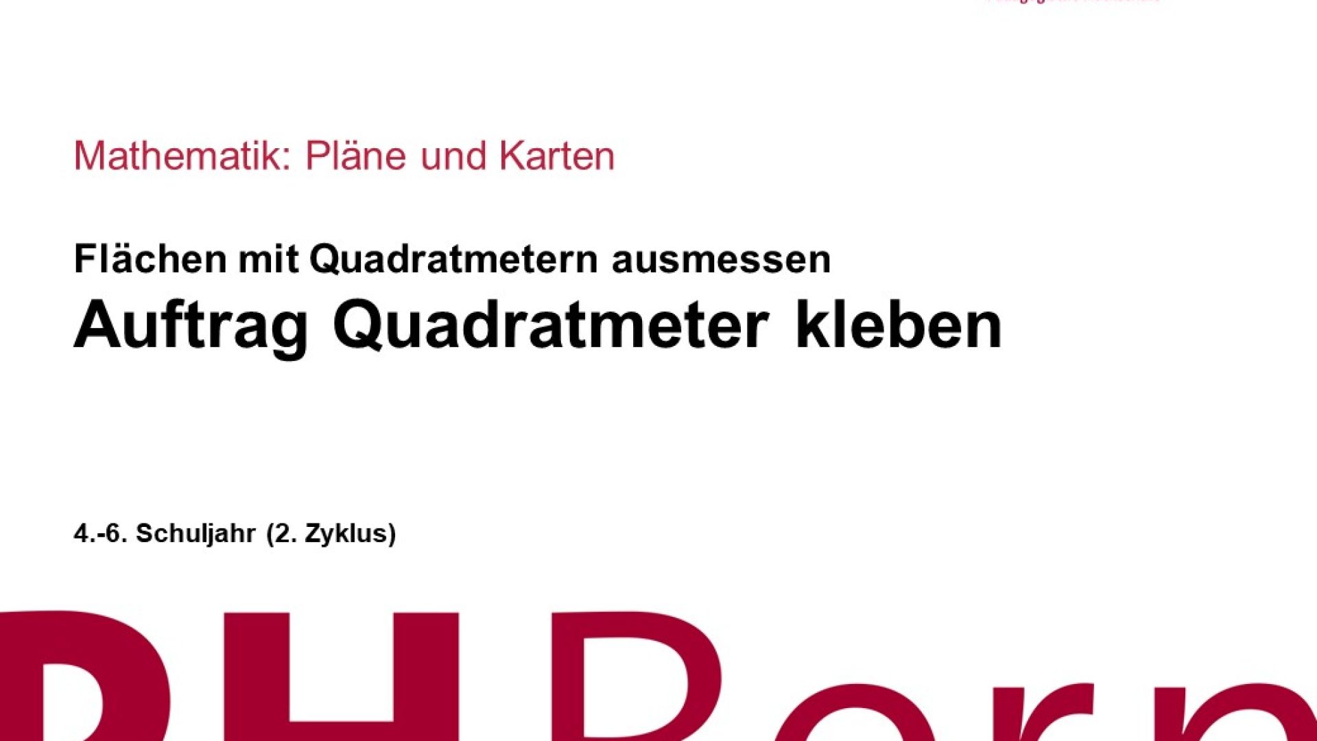 Auftrag Quadratmeter kleben