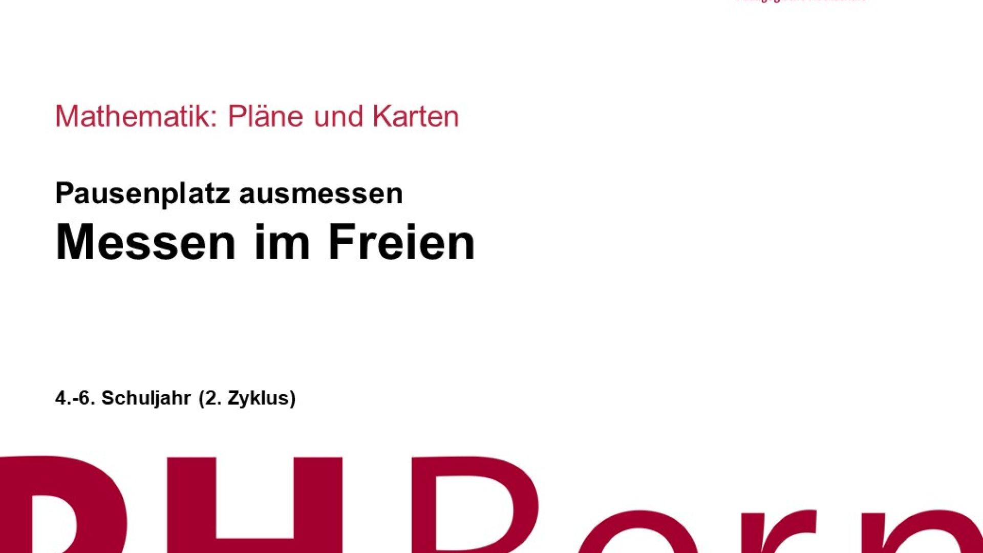 Messen im Freien