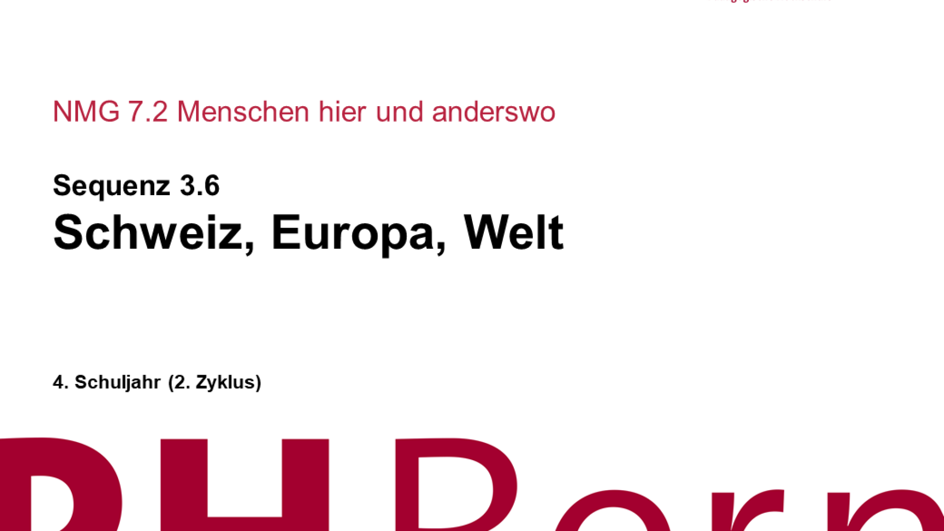 Schweiz, Europa, Welt 3.6
