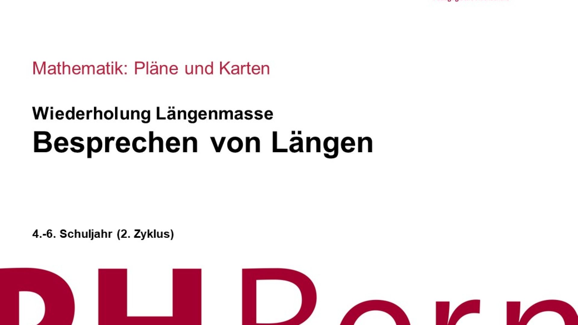 Besprechen von Längen
