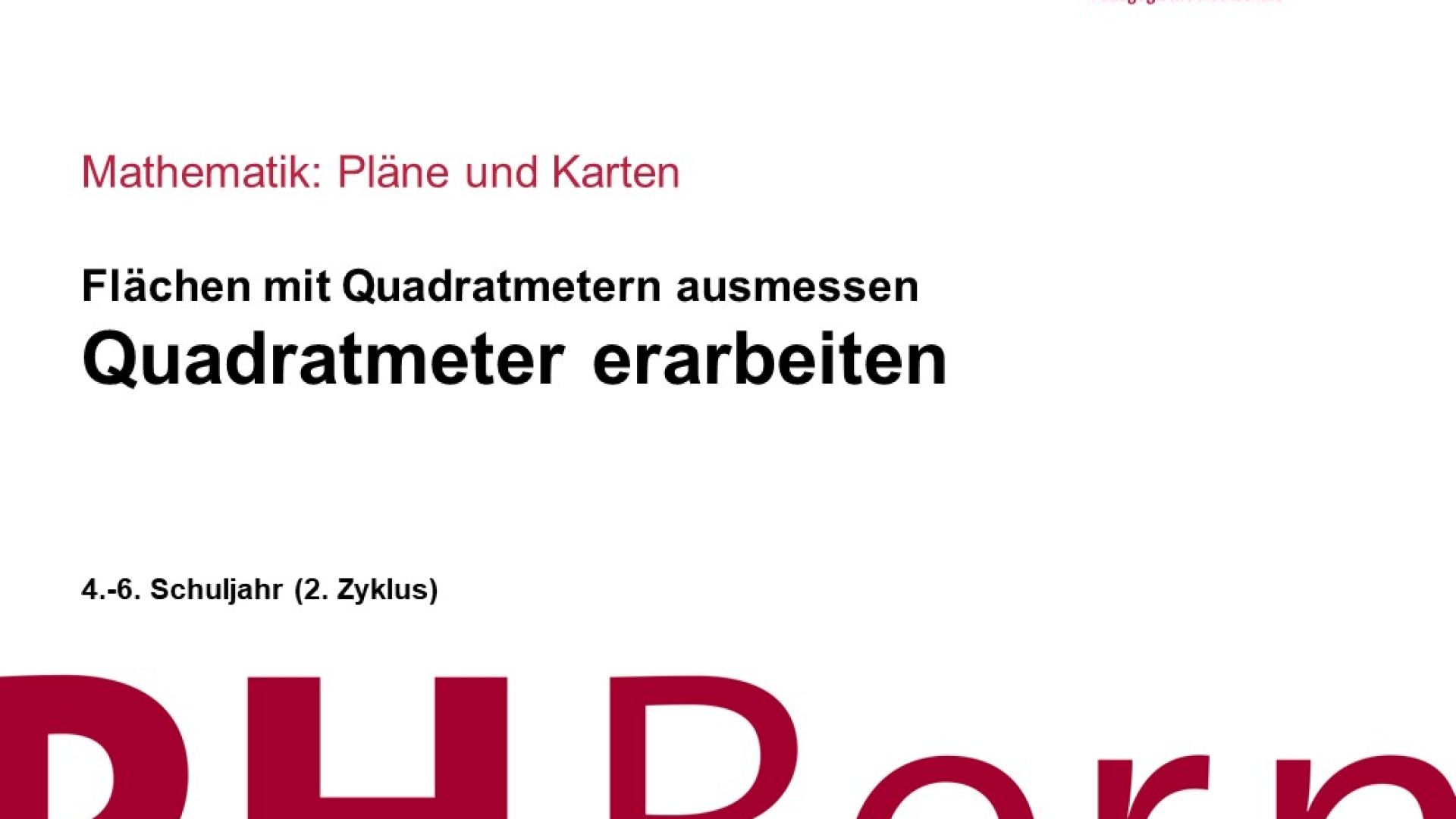 Quadratmeter erarbeiten