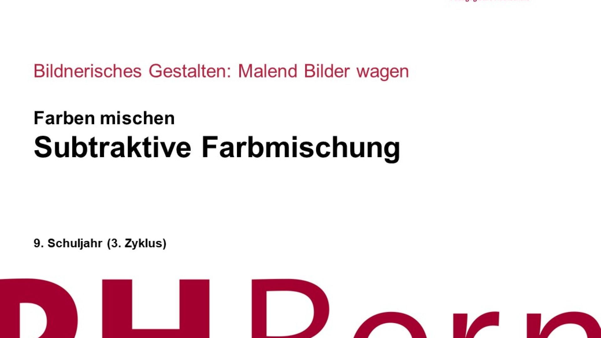 Subtraktive Farbmischung