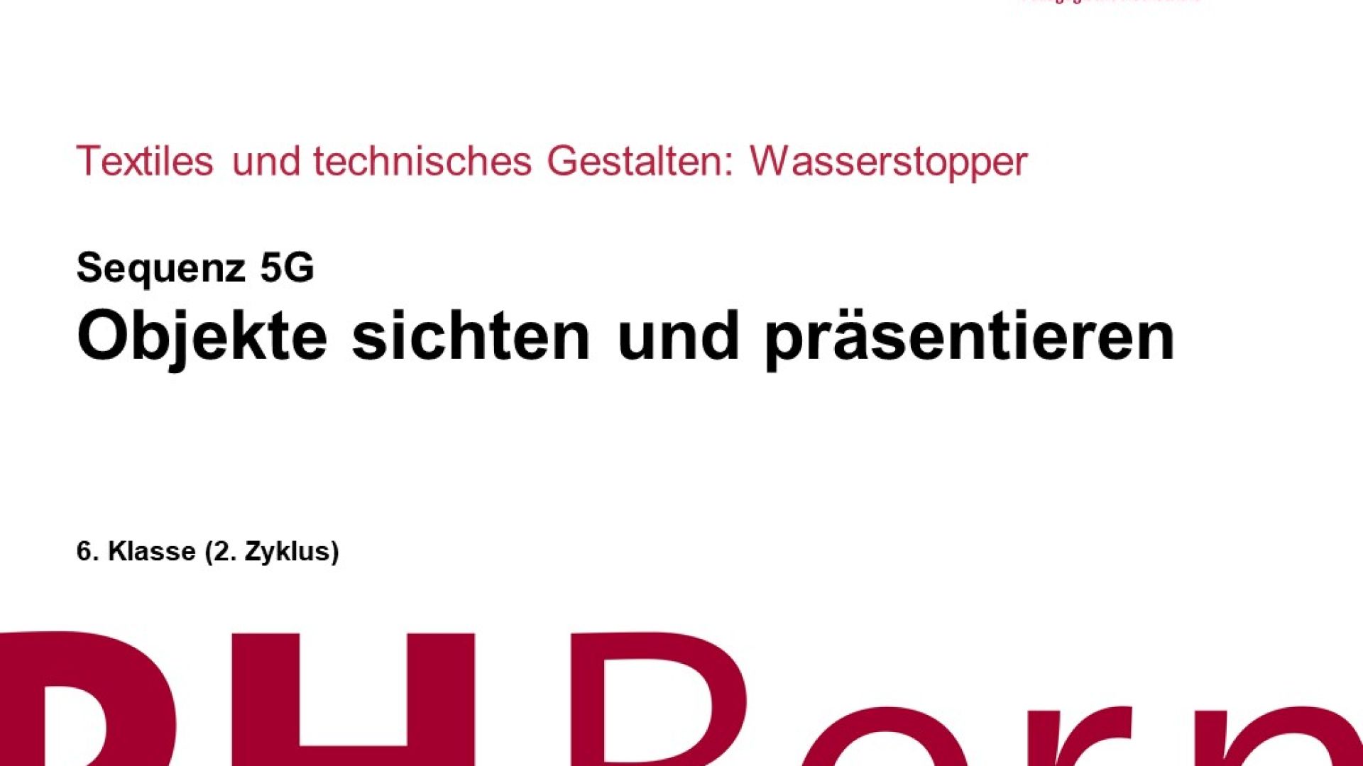 Objekte sichten und präsentieren