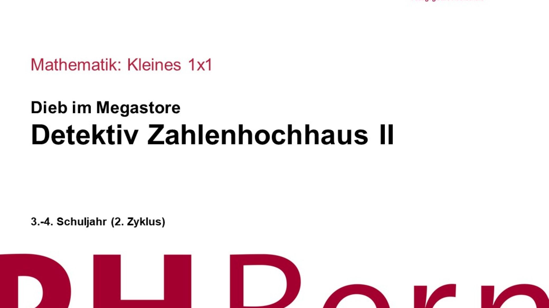 Detektiv Zahlenhochhaus II