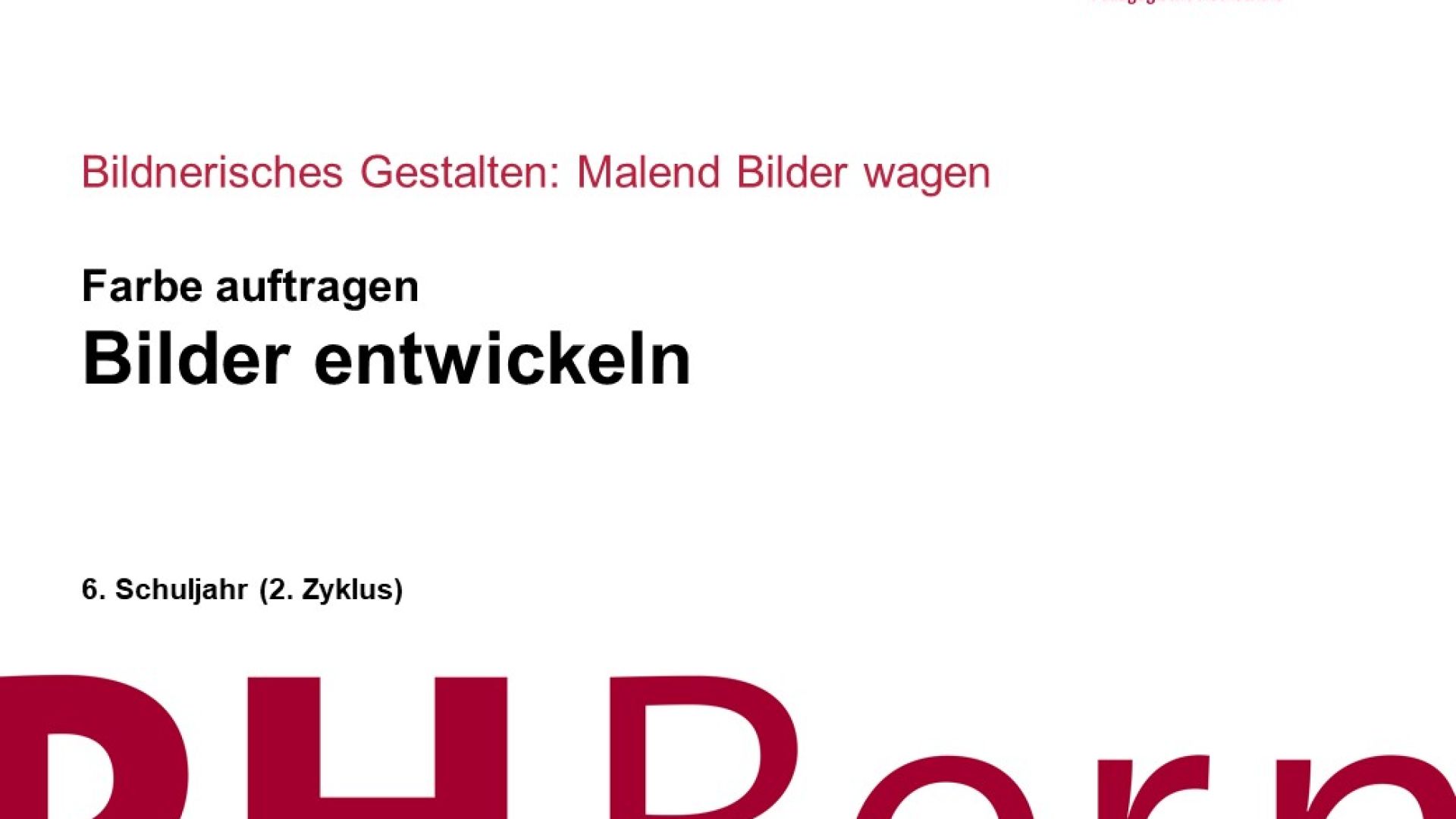 Bilder entwickeln