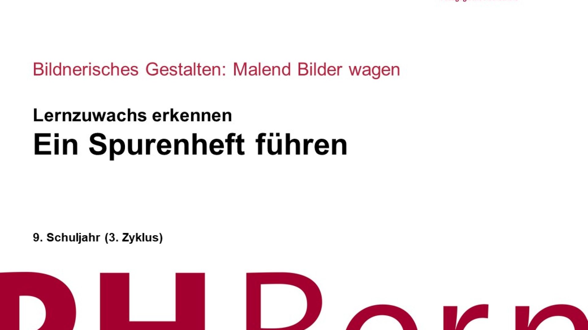 Ein Spurenheft führen