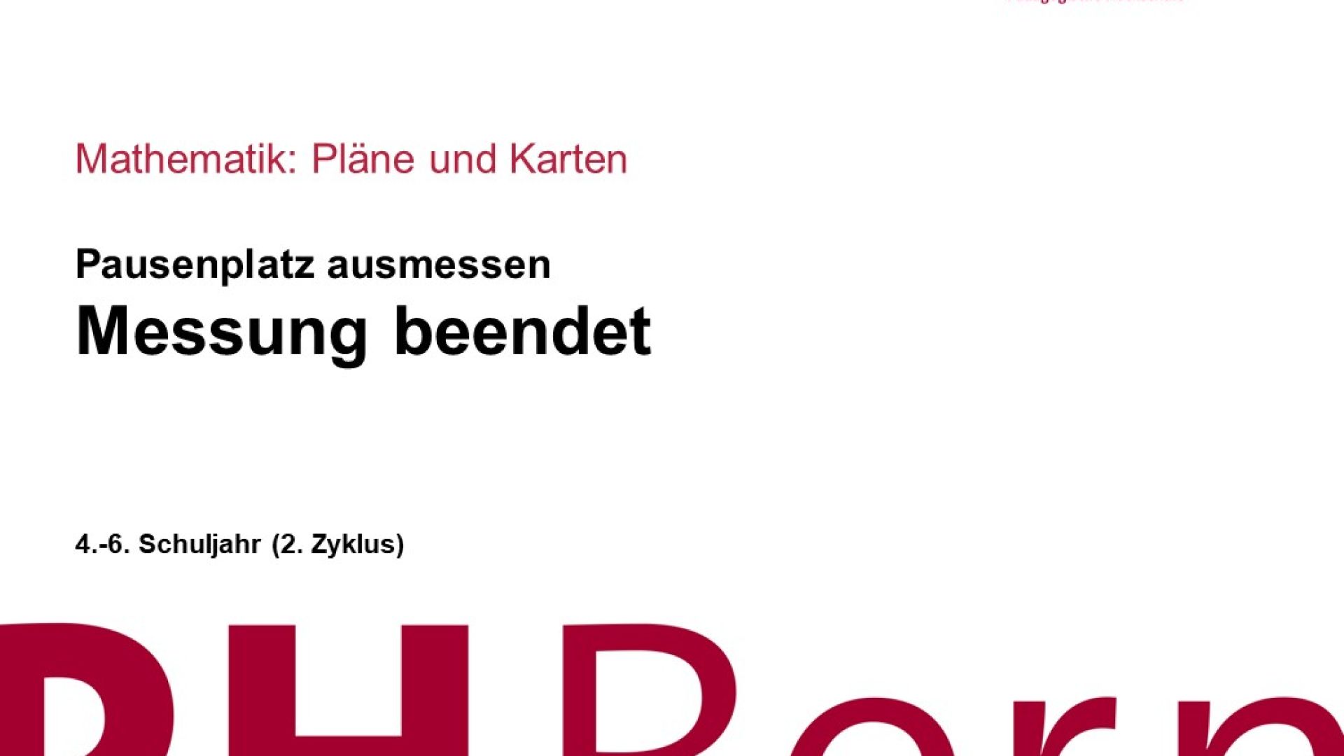 Messung beendet