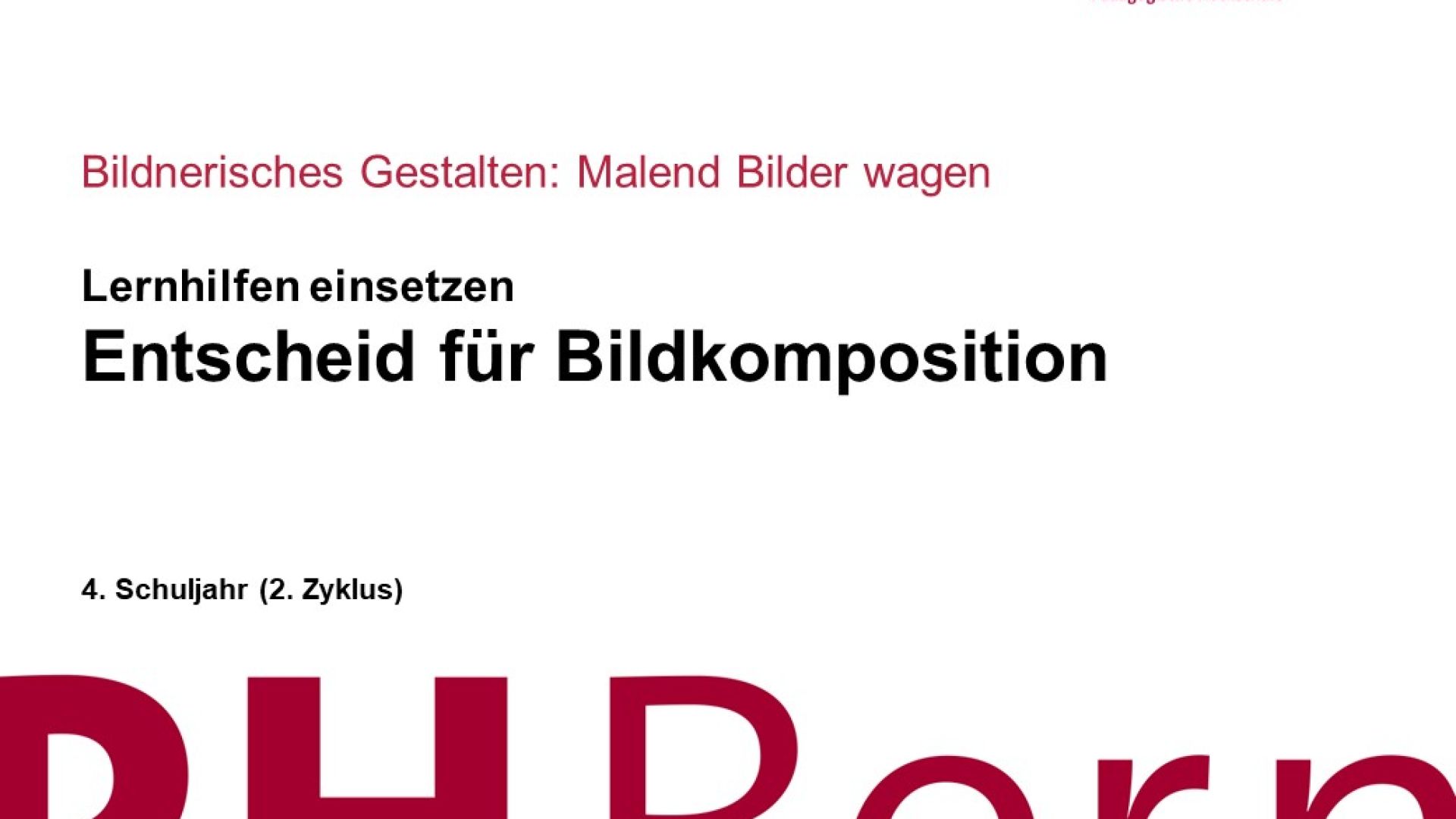 Entscheid für Bildkomposition