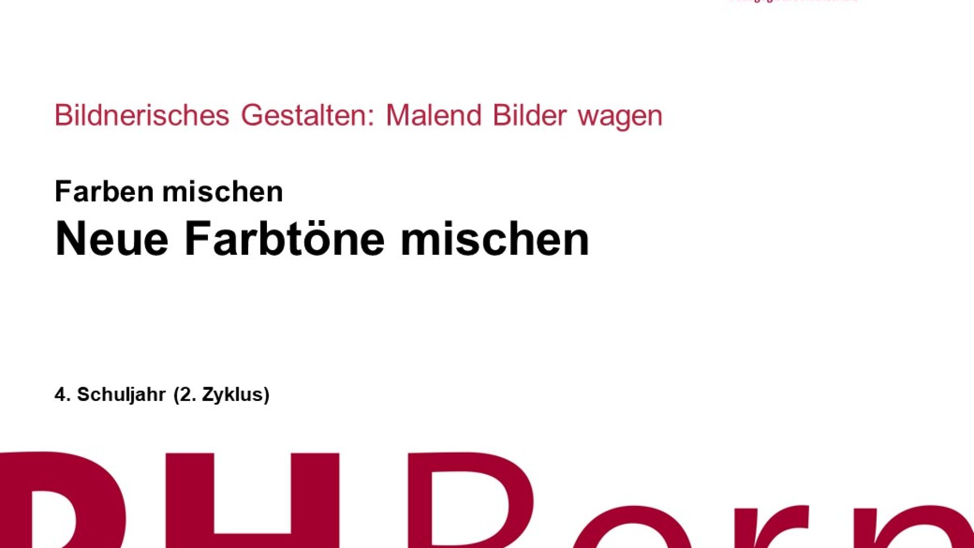 Neue Farbtöne mischen