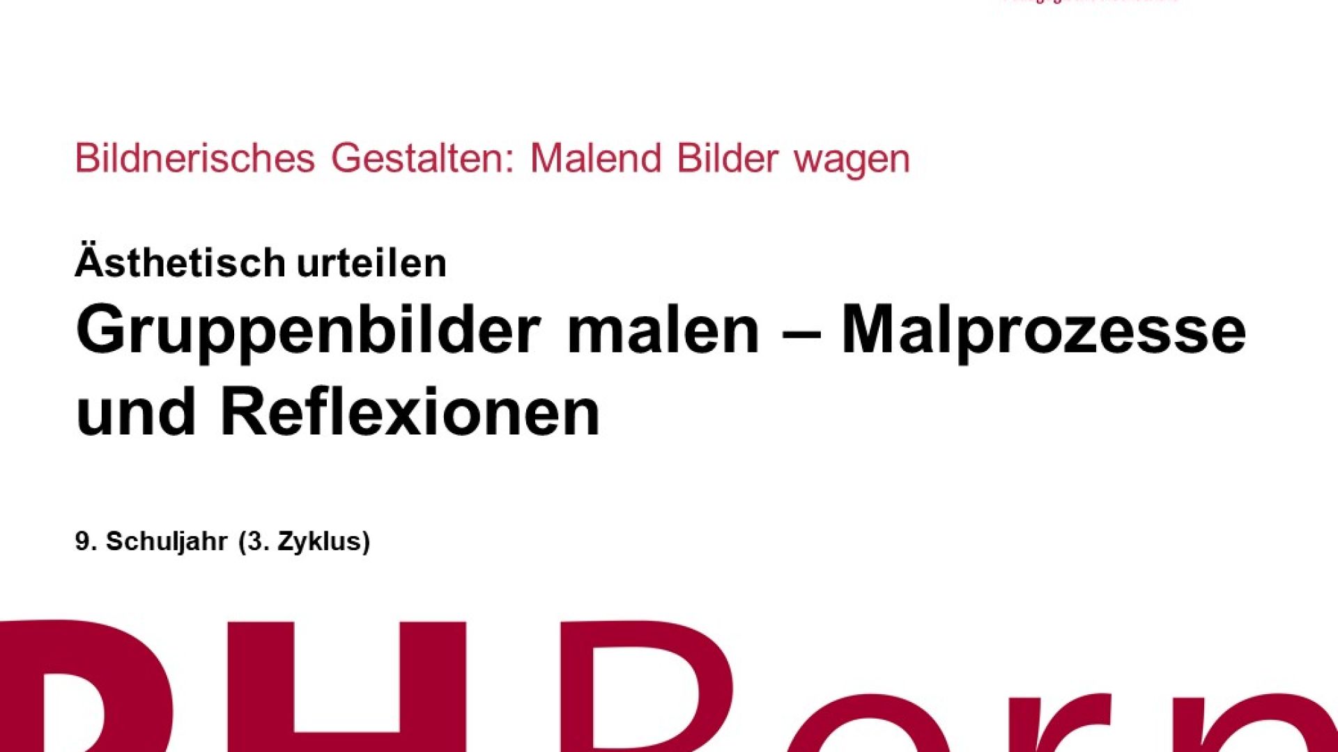 Gruppenbilder malen – Malprozesse und Reflexionen