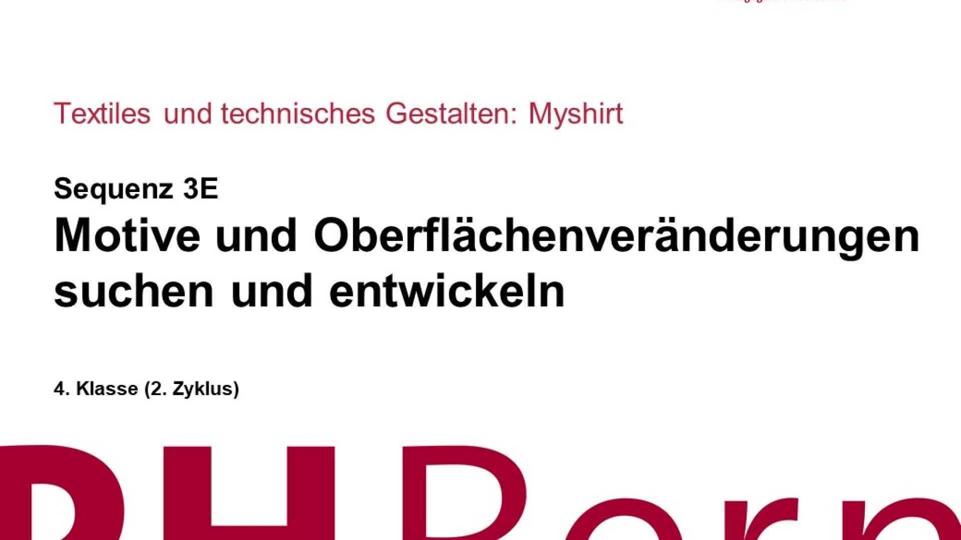 Motive und Oberflächenveränderungen suchen und entwickeln