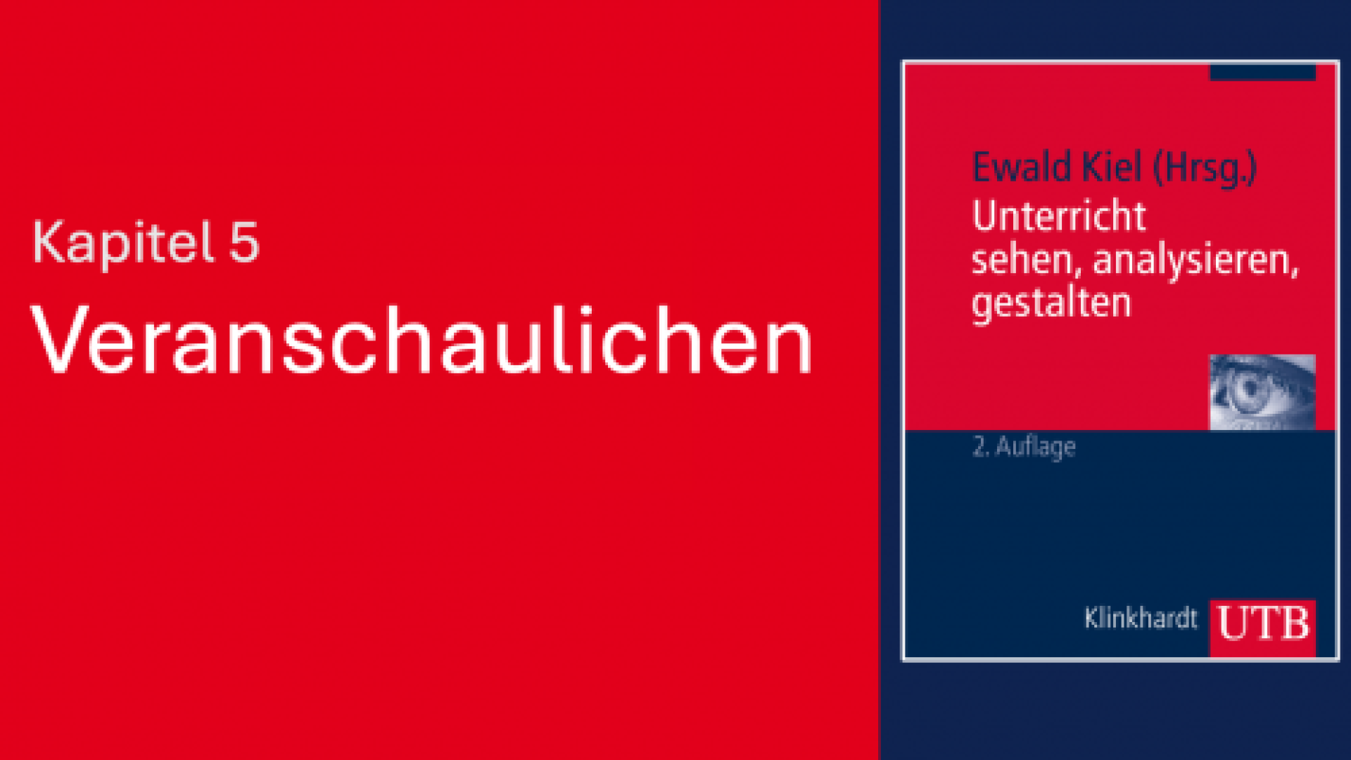Unterricht sehen, analysieren, gestalten: 5 - Veranschaulichung