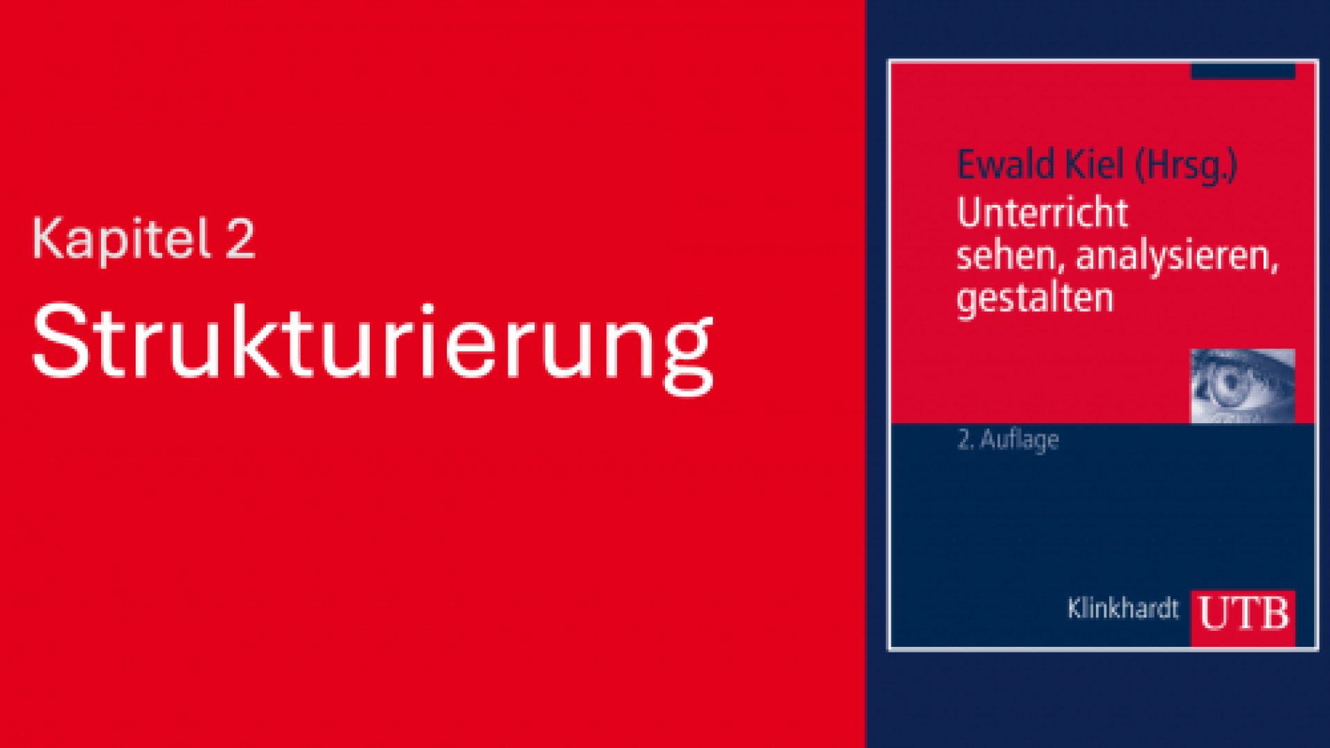 Unterricht sehen, analysieren, gestalten: 2 - Strukturierung