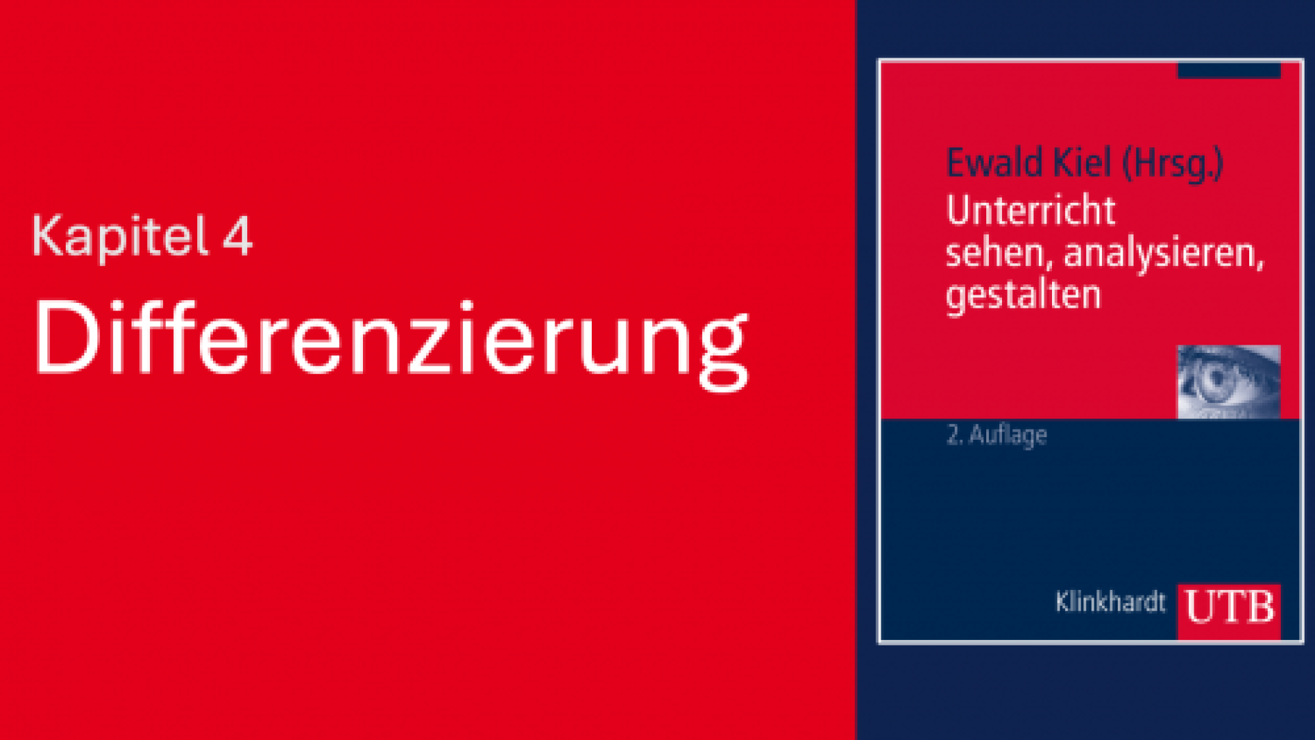 Unterricht sehen, analysieren, gestalten: 4 - Differenzierung